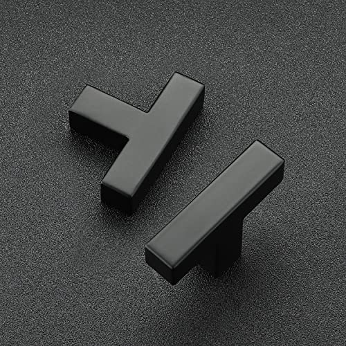 Ravinte Matte Black Cabinet Handles Square Pulls Single Hole 10 Pack - size: Single Hole