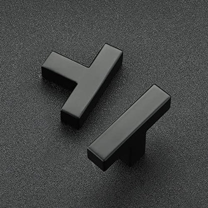 Ravinte Matte Black Cabinet Handles Square Pulls Single Hole 10 Pack - size: Single Hole