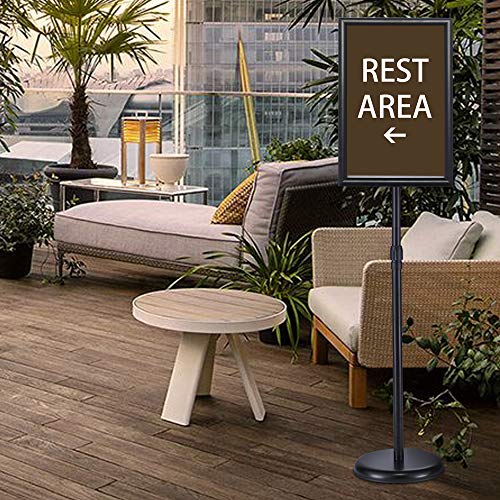 Adjustable Pedestal Sign Stand, Floor Standing Sign Holder for Display