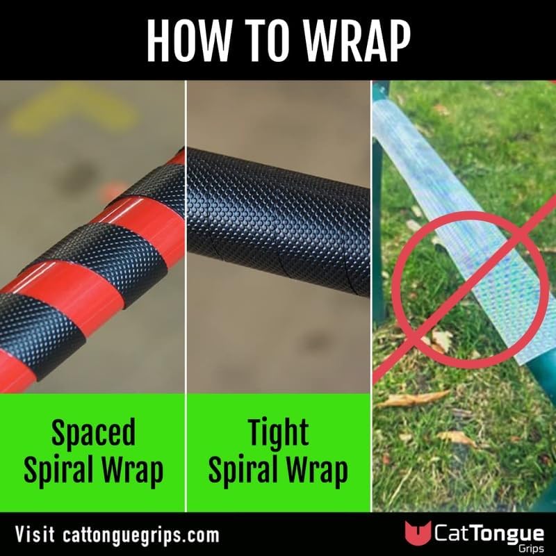 CATTONGUE GRIPS 2" x10' 2Pk Grip Tape Roll, Non-Abrasive, Waterproof, Glow - color: Glow In The Dark, size: 2" x 20'