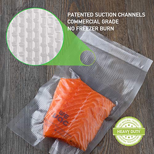 Wevac Vacuum Sealer Bags 6x10" 100 Pint for Food Saver Vacuum Seal Machine - size: 6"x10" 100 Count