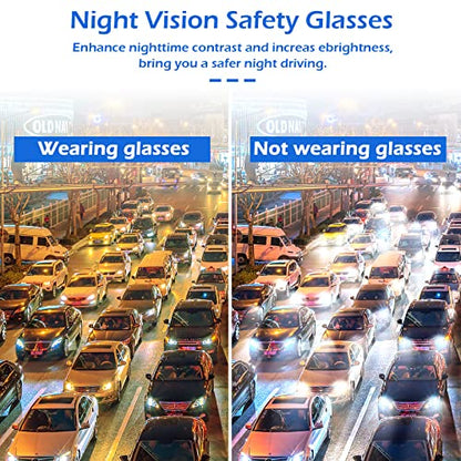 OXG 6 Pack Tinted Safety Glasses for Men Women, ANSI Z87.1 Eye Protection - color: Yellow