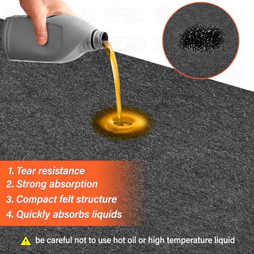 22 x 8.8FT Extra Large Garage Floor Mat,Absorbent Oil Spill Mat - size: GFM-22 x 8.8FT