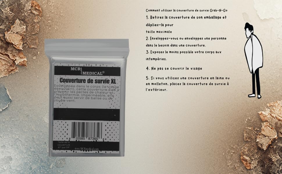 Emergency Silver Mylar Blankets, 200-Pack | MCR Medical