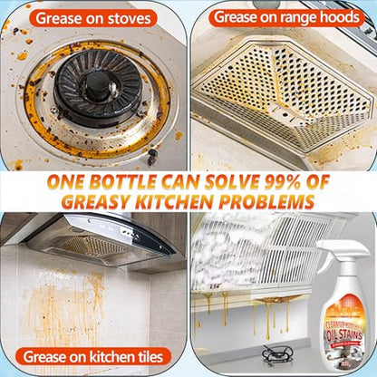 New Upgrade Kitchen Cleaner, Clean Up Kitchen Oil Stains Spray, Multi-purpose Oils Stain Cleaner, Clean Up Kitchens Oil Stains(240ml/8.45oz)