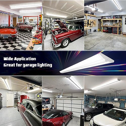 ANTLUX 110W 8FT LED Wraparound Ultra Slim Strip Lights, 12600LM, 5000K, 8 Foot LED Garage Shop Lights, Flush Mount Warehouse Office Ceiling Lighting Fixture, Fluorescent Tube Replacement, 2 Pack - color: 5000K Daylight White