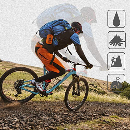 Emergency Sleeping Bag Survival Bivy Sack Use as Emergency Blanket Lightweight Survival Gear for Outdoor Hiking Camping Keep Warm After Earthquakes, Hurricanes and Other disasters - color: Orange-2P