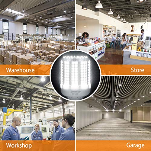 2 Pack 280W Equivalent LED Corn Light Bulb, 4000 Lumen 6500K Cool White Daylight 40W LED Corn Lamp,E26/E27 Medium Base,for Indoor Outdoor Warehouse Garage Basement Backyard Factory Barn and Many Area