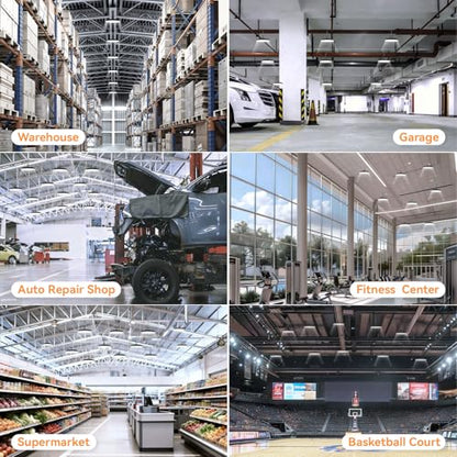 UFO LED High Bay Light 175W, 6500K Cool White Daylight LED Shop Light for Garage, Warehouse, Ceiling, Workshop, Factory, Barn, Utility & Commercial Overhead Lighting Fixture - size: 175W 6500K-1 Pack