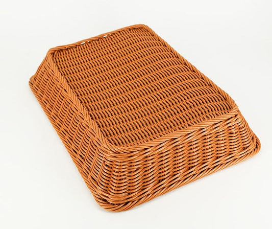 14 "bread basket, fruit basket, imitation wicker hand-woven basket, used as fruit and vegetable, farmer's market display, family restaurant and bakery (2)
