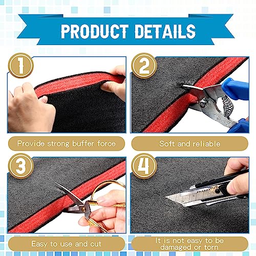 Outus 4 Pcs Polyethylene Foam, 16 x 12 x 1.5 Inch, Red, Black - color: Red, Black, size: 16 x 12 x 1.5 Inch
