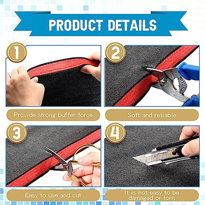 Outus 4 Pcs Polyethylene Foam, 16 x 12 x 1.5 Inch, Red, Black - color: Red, Black, size: 16 x 12 x 1.5 Inch