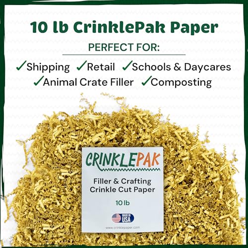 10LB French Vanilla Crinkle Paper Filler USA Made - color: French Vanilla, size: 10 LB