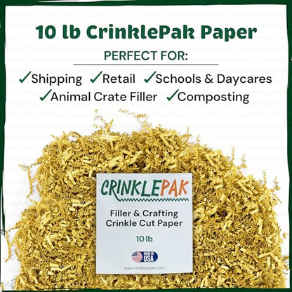 10LB French Vanilla Crinkle Paper Filler USA Made - color: French Vanilla, size: 10 LB