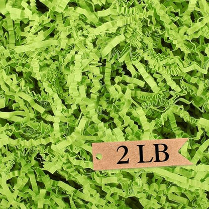 Art Secret 2LB Crinkle Cut Paper Shred Filler - Biodegradable Packing for Gift Baskets, Boxes, and Crafts - Eco-Friendly Cushion for Christmas, Weddings, Birthdays (Apple Green) - color: Apple Green