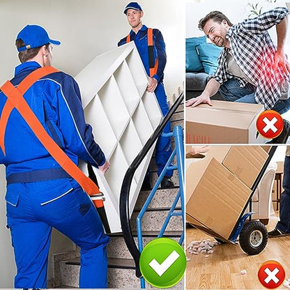 Moving Straps Adjustable, Furniture Moving Lifting Straps for 2 Movers，Shoulder Lifting System for Move Furniture, Appliances, Mattresses, Heavy Objects up to 800 lbs - color: Orange New