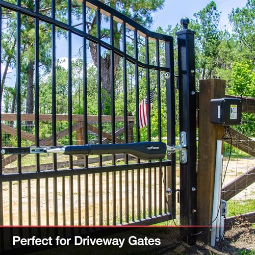 Mighty Mule Gate Opener, Solar and Smart Ready, Heavy Duty Automatic Gate Opener, Gates up to 18ft or 850lb, Single Gate Opener, MM571W - size: Single Gate Opener