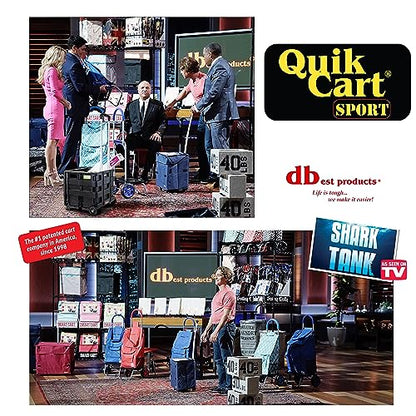 dbest Products Quik Cart Sport Collapsible Rolling Crate on Wheels - Black - color: Black, style: Sport
