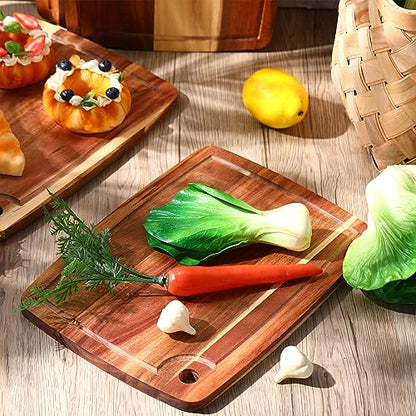Roshtia 6 Pcs Wooden Cutting Boards 14x10'' Acacia Chopping Board, Elegant - style: Elegant