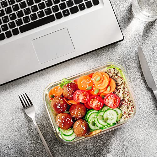 M MCIRCO 24-Piece Glass Food Storage Containers with Locking Lids,Glass Meal Prep Containers Set - Airtight Lunch Containers, Microwave, Oven, Freezer and Dishwasher,Green - color: Green