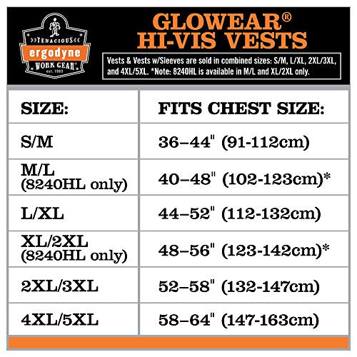 Public Safety Reflective Vest, High Visibility, ANSI Compliant, Breakaway, 6XL/7XL, Ergodyne GloWear 8245PSV,Lime - color: Lime, size: 6X-Large-7X-Large