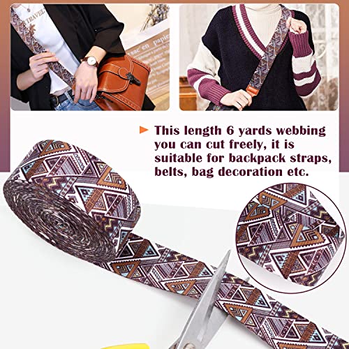 Nylon Webbing 1.5 Inch Webbing Straps for Bags, 6 Yards - color: wb05-6 Yards