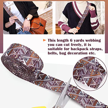 Nylon Webbing 1.5 Inch Webbing Straps for Bags, 6 Yards - color: wb05-6 Yards