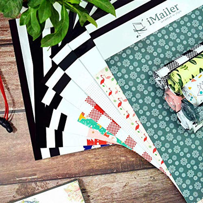 100 Count - 10x13 inch Poly Mailers Black Gingham Plaid Shipping Bags,Mailing Envelope with Self Seal Strip - color: Black Gingham Plaid, size: 10" x 13"