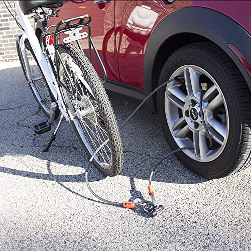BV Heavy-Duty 7FT Security Cable with Loops-10mm (3/8 Inch) Cut-Resistant Braided Steel Cable-Versatile & Weatherproof-Security Chain for Padlock, Chain Lock, Wire Lock (Pair) - color: Pair, style: 7 FT