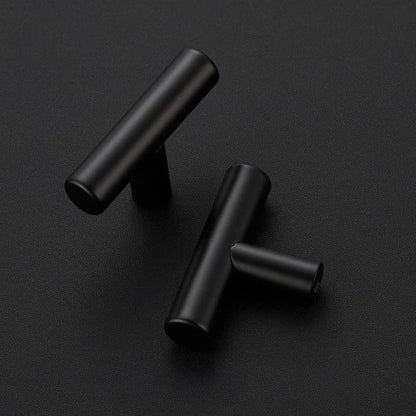 3 Pack Black Cabinet Knobs, 2in Length T Bar Drawer Pulls - color: Matte Black, size: 3 Pack, style: T Bar