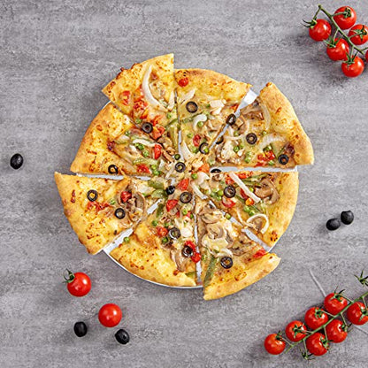 Restaurantware Met Lux 12 Inch Commercial Pizza Pan 1 Coupe Style Pizza Cooking Tray - Heavy-Duty 18-Gauge Aluminum Round Baking Tray Oven-Baking For Pizzas & More - size: 12"