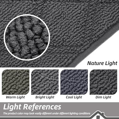 BEQHAUSE Dirt Trapper Door Mat 20" x 32" Non-Slip Washable, Dark Grey - color: Dark Grey, size: 20" X 32" (Rectangular)