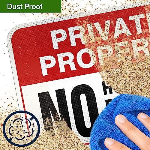 Private Property No Fishing No Hunting No Trespassing Sign, 12x18 Inches, - size: 12x18 - Aluminum Reflective