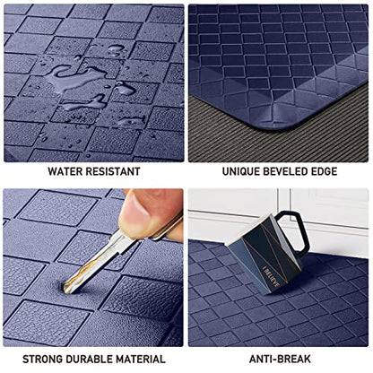 HappyTrends Kitchen Floor Mat - 4/5 Inch Thick Anti-Fatigue Kitchen Rug - color: Blue, size: 28"L x 17.3"W x 0.8"Th