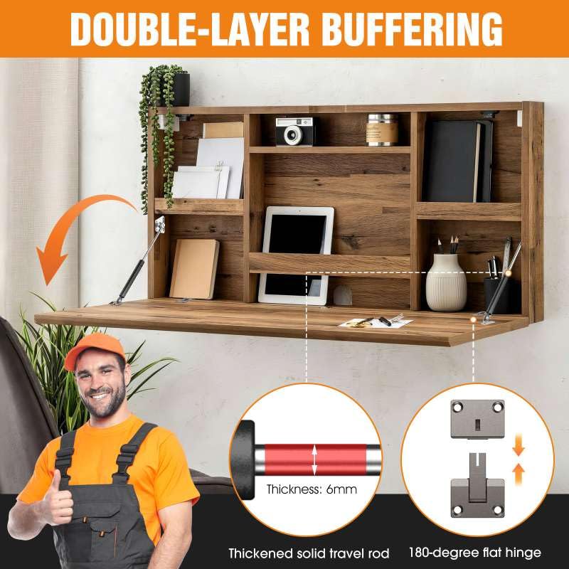 Drop Down Gas Spring Hinge, 90° Struts for Downward Cabinet Doors - color: Black