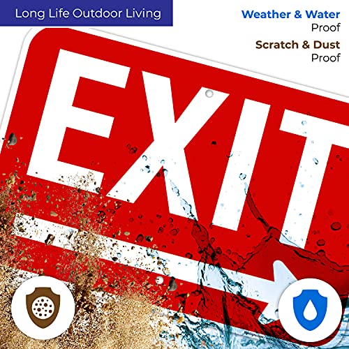 Exit Sign, with Right Arrow - size: 12x18
