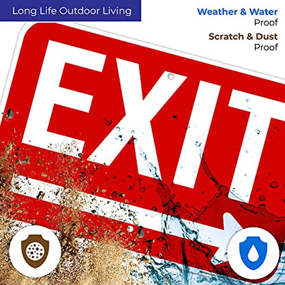 Exit Sign, with Right Arrow - size: 12x18