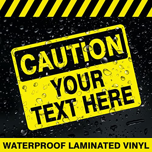 Custom Caution Stickers, Create Your Own Signs, Personalized Outdoor Signs, Danger High Voltage Stickers, Waterproof