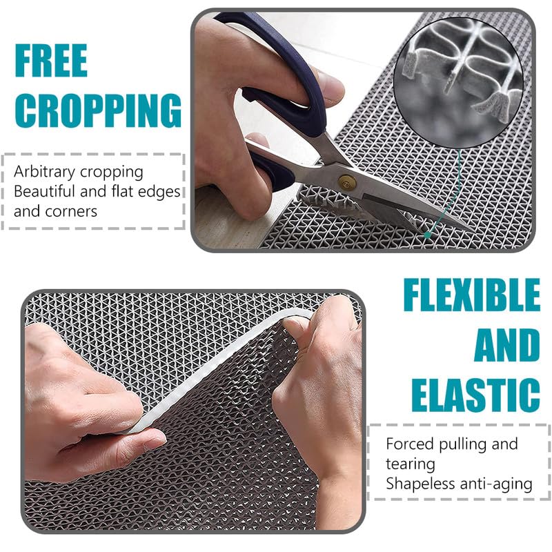 Anti Slip Drainage Mat Cutable Pool Flooring Bathroom Mats 3FTX15FT PVC Mesh Rubber Matting Heavy Duty for Garage Restaurant Basement Commercial Kitchen - size: 3FTX15FT