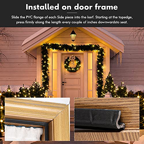 BBTO Weather Stripping Door Window Seal V-Shaped Foam Kerf,150 Feet,Brown - color: Brown, size: 150 Feet