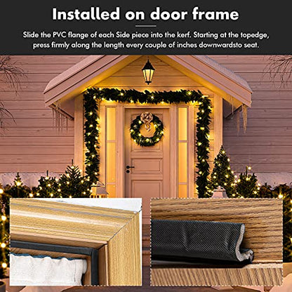 BBTO Weather Stripping Door Window Seal V-Shaped Foam Kerf,150 Feet,Brown - color: Brown, size: 150 Feet