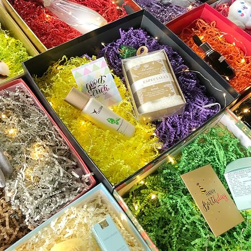 Art Secret 2LB Crinkle Cut Paper Shred Filler - Biodegradable Packing for Gift Baskets, Boxes, and Crafts - Eco-Friendly Cushion for Christmas, Weddings, Birthdays (Purple) - color: Purple