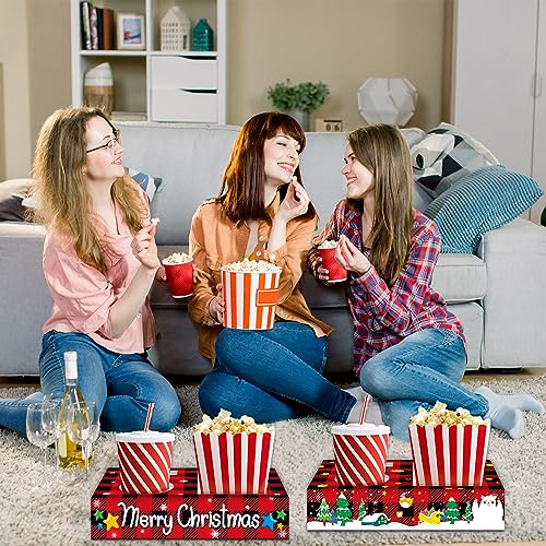 32pcs Christmas Party Supplies Merry Christmas Movie Night Snack Trays - style: Christmas Movie Night