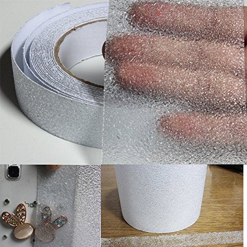 2" x 16' Roll Rubberized Anti Slip Safety Tape Non Skid Stair Step Grip Boat (Transparent) - color: Transparent