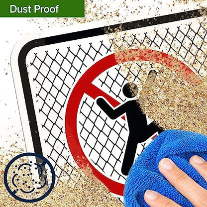 No Playing Or Climbing On Fence Sign, 12x18 Inches, Rust Free .063 - size: 12x18 - Aluminum