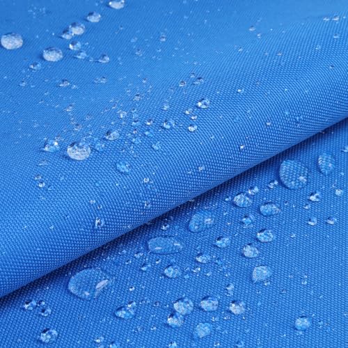 Marine Waterproof Canvas Fabric 600 Denier 60" Wide by 360" Canvas Cordura Material with Waterproof PU Backing for Car Boat Home Awning Tent Cushion, Blue - color: Blue, size: 60" Wide By 360"