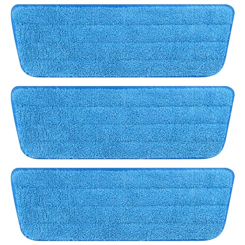 AmaVins 3-Pack Microfiber Mop Replacement Pads Compatible with Bona Mop - color: Sky Blue 3 Pack