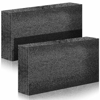 Hoolerry 2 Pcs Polyethylene Foam Block, 24" X 12" X 2", Black - size: 24" X 12" X 2"