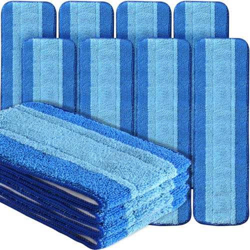 12 Pack 18 Inch Microfiber Cleaning Pads Compatible with Bona Family of Mops, Premium Mop Replacement Pads Washable for Hardwood Floors and Multi-Surface Floor Cleaner - style: Microfiber Cleaning Pad