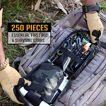 EVERLIT 250 Pcs Survival First Aid Kit - color: Od Green